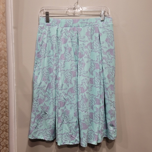 LuLaRoe Madison Skirt with German Shepard pattern - sz L (12 - 14) - Picture 1 of 10